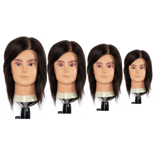 First Beauty Mannequins with Hair Training Doll Head Barbering Boys Hair Style Teaching Head Human Hair